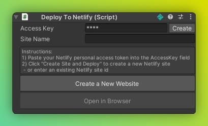 Deploy to netlify component